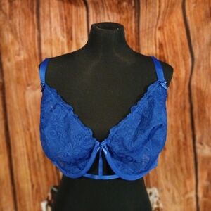 Cacique Royal Blue Lace Bra